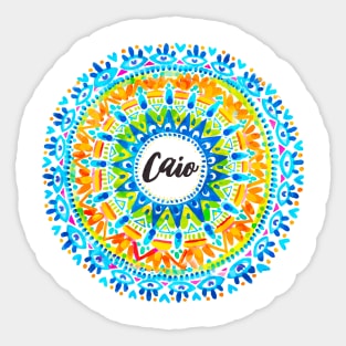 Caio! Watercolor Mandala Sticker